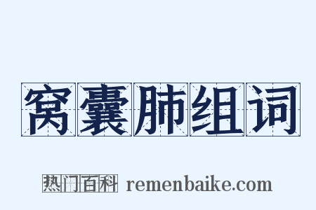 窝囊肺组词是什么意思的图片